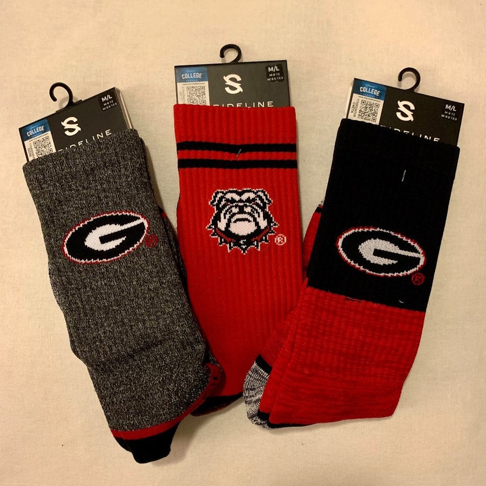 Georgia Bulldogs Performance Socks (Pack of 3)